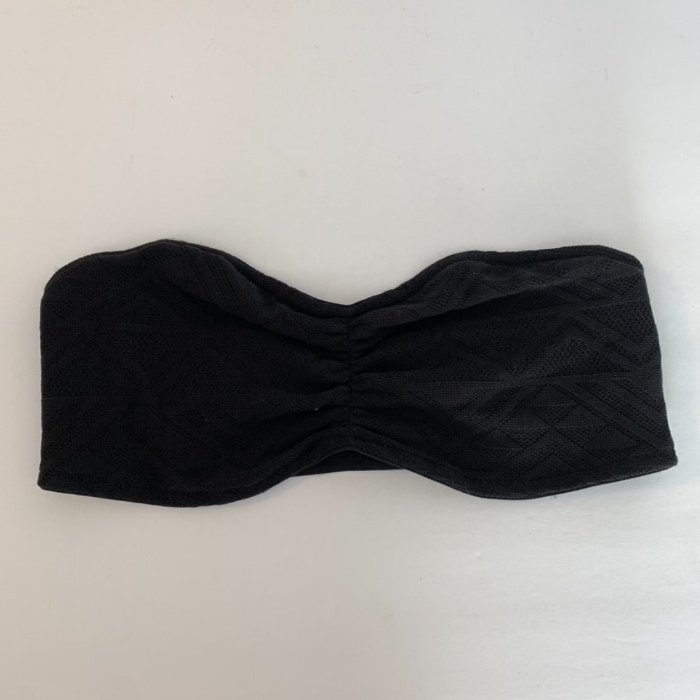 NWT Victoria's Secret Pink Black Chevron Lace Bandeau